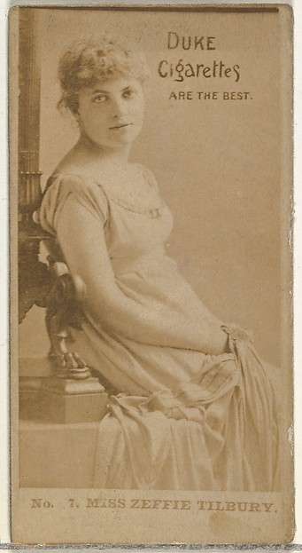 W. Duke, Sons & Co., Card Number 7, Miss Zeffie Tilbury, from the Actors and Actresses series (N145-6) issued by Duke Sons & Co. to promote Duke Cigarettes