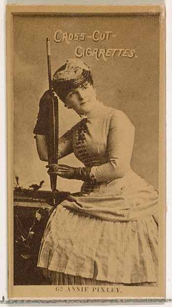 W. Duke, Sons & Co., Card Number 62, Annie Pixley, from the Actors and Actresses series (N145-2) issued by Duke Sons & Co. to promote Cross Cut Cigarettes
