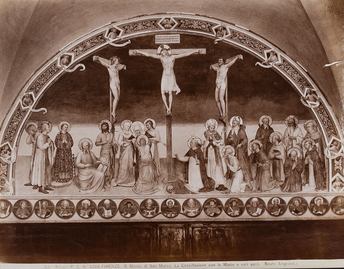 Fratelli Alinari, Fra Angelico: Die Kreuzigung mit Maria und Heiligen. San Marco, Florenz