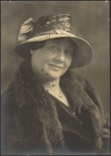 Louis Fleckenstein, [Portrait of a Woman with Polka Dot Veil]