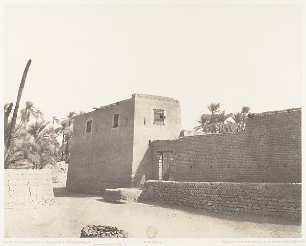 Félix Teynard, Deîr, Carrefour et Habitation Particulière