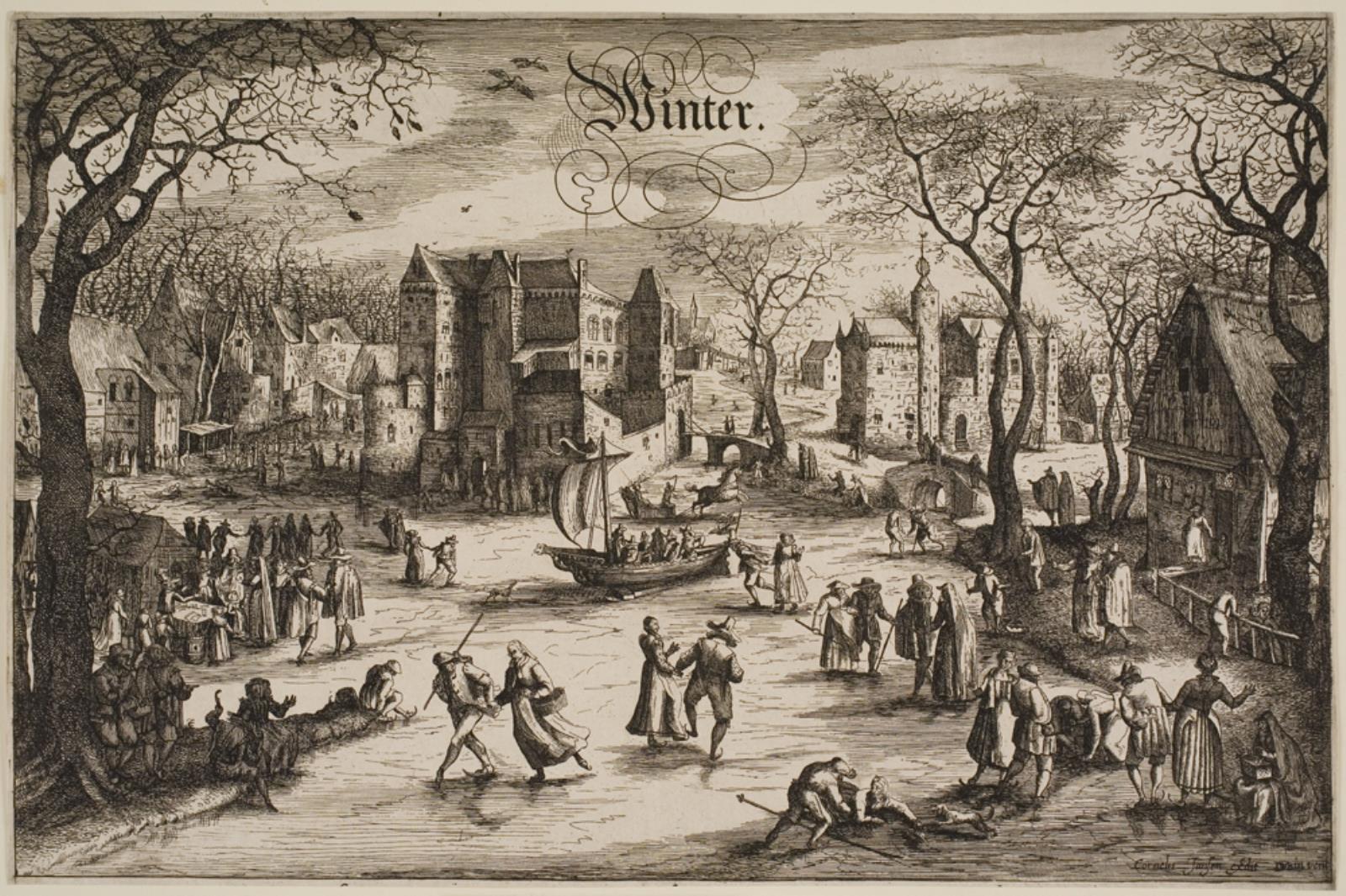 David Vinckboons, Skøjteløbere. Vinter
