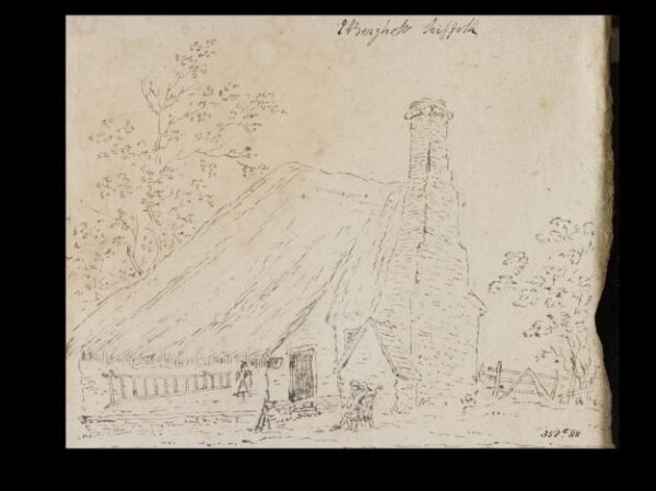 Constable, John (RA), Cottage at East Bergholt, with a cottager