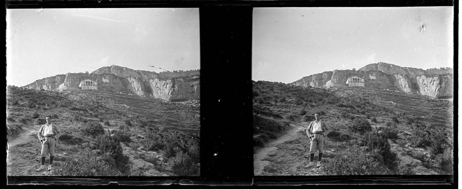 Desconegut, [Hiker at the Sanctuary of Montgrony]