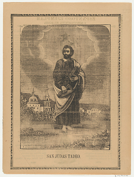Anonymous, Broadsheet depicting Saint Judas Thaddeus