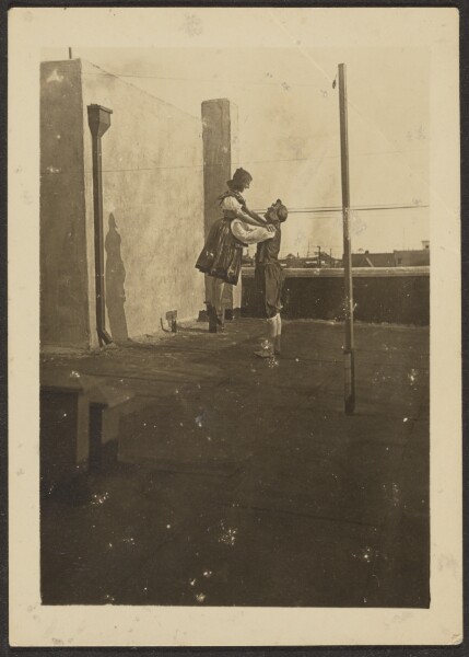 Louis Fleckenstein, [Two Dancers on Roof]
