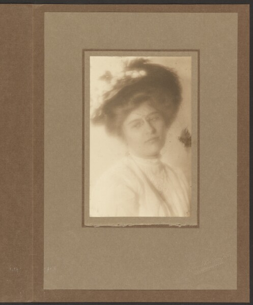Louis Fleckenstein, [Portrait of a Woman with Floral Hat]