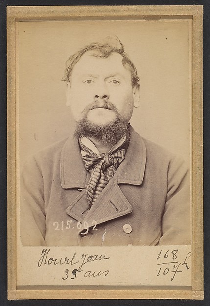 Alphonse Bertillon, Hourt. Jean. 34 (ou 35) ans, né à Reims (Marne). Menuisier. Anarchiste. 4/3/94.