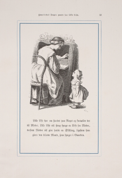 Lorenz Frølich, Illustration til "Hvorledes Dagen gaaer for Lille Lise"