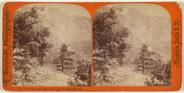 Charles Bierstadt, View from upper Bench looking up Yo-Semite Val, Cal.