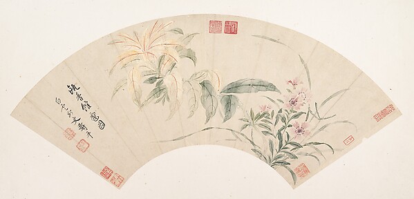 Yun Shouping, Carnations and amaranthus