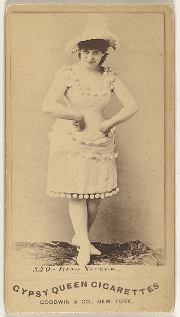 Goodwin & Company, Irene Verona, from the Actors and Actresses series (N171) for Gypsy Queen Cigarettes