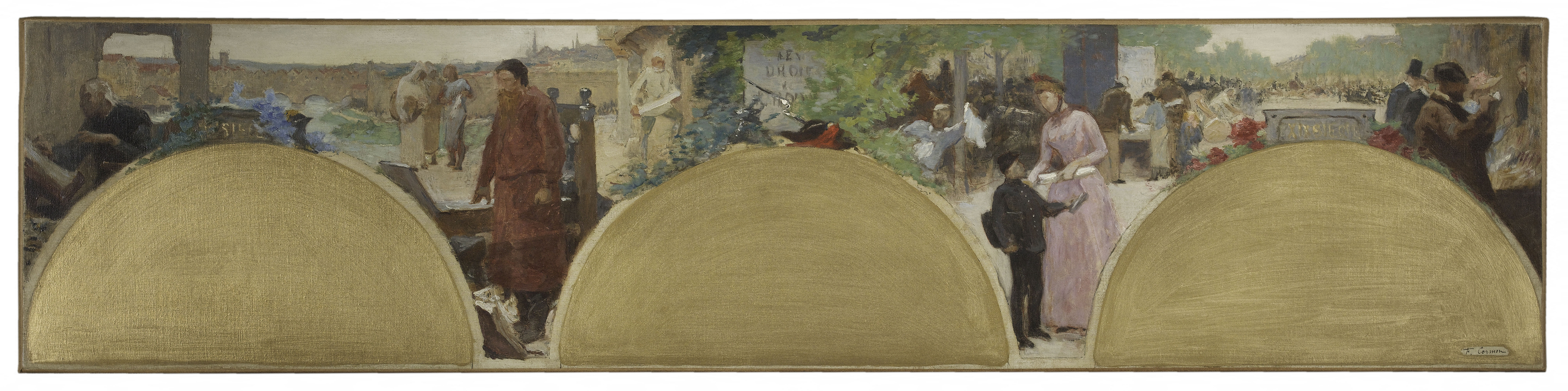 Fernand Cormon, Esquisse pour l'Hôtel de Ville de Paris : Histoire de l'écriture, temps modernes