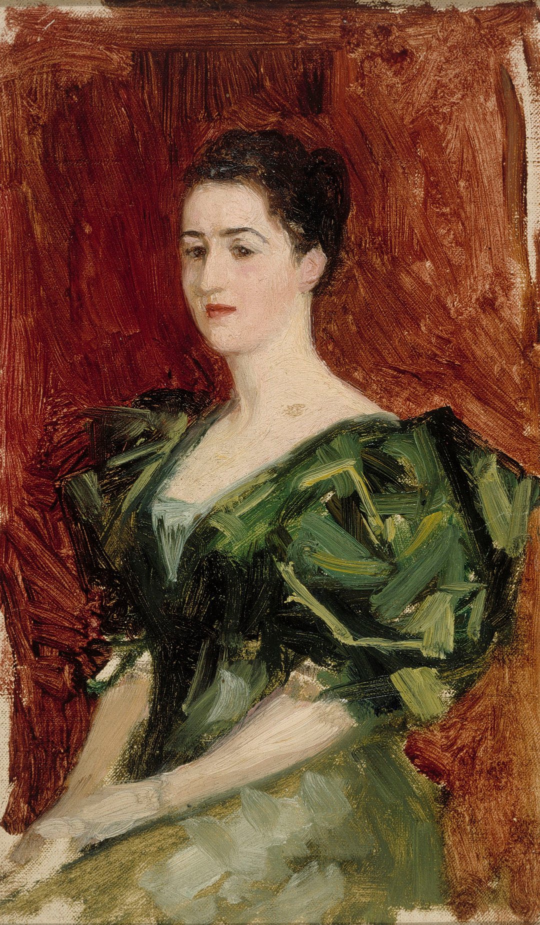Albert Edelfelt, Portrait of Mrs. Dagmar Dippell, compositional sketch