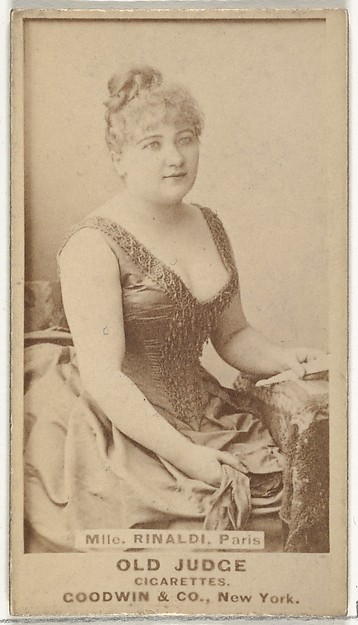 Goodwin & Company, Mlle. Rinaldi, Paris, from the Actors and Actresses series (N171) for Old Judge Cigarettes