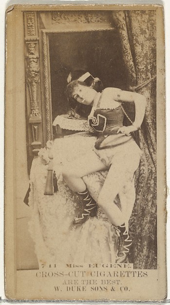 W. Duke, Sons & Co., Card Number 711, Miss Eugene, from the Actors and Actresses series (N145-3) issued by Duke Sons & Co. to promote Cross Cut Cigarettes