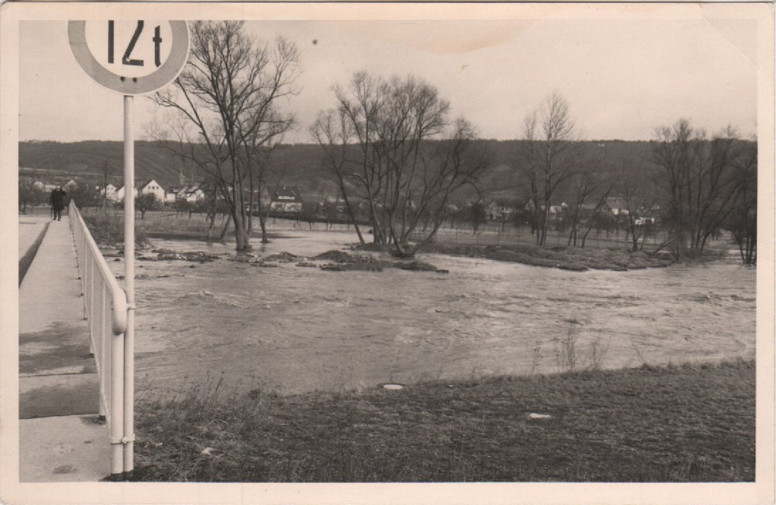 Jupp Schuld, Überflutung der Ahrwiesen bei der Ahrbrücke 1970