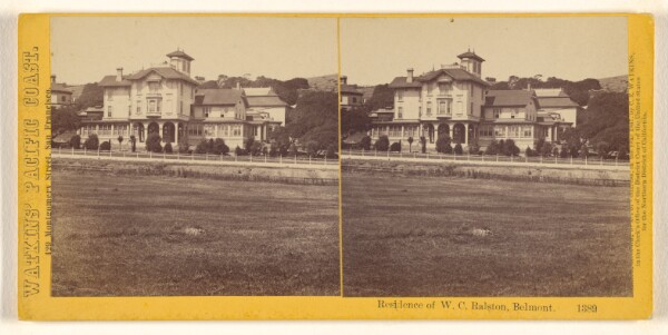Carleton Watkins, Residence of W.C. Ralston, Belmont. [first view]