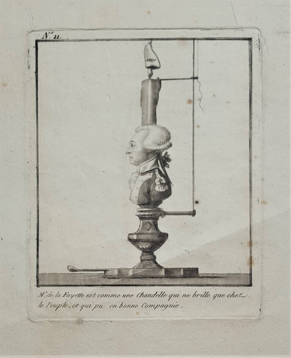 Anonym, General La Fayette als Kerzenleuchte