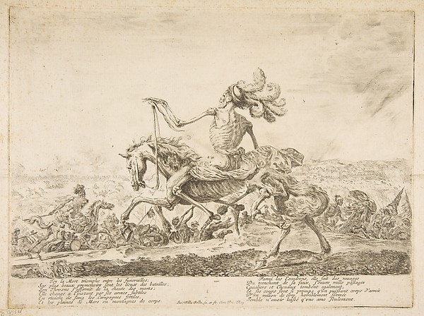 Stefano della Bella, Death on a Battlefield, from "The five deaths" (Les cinq Morts)