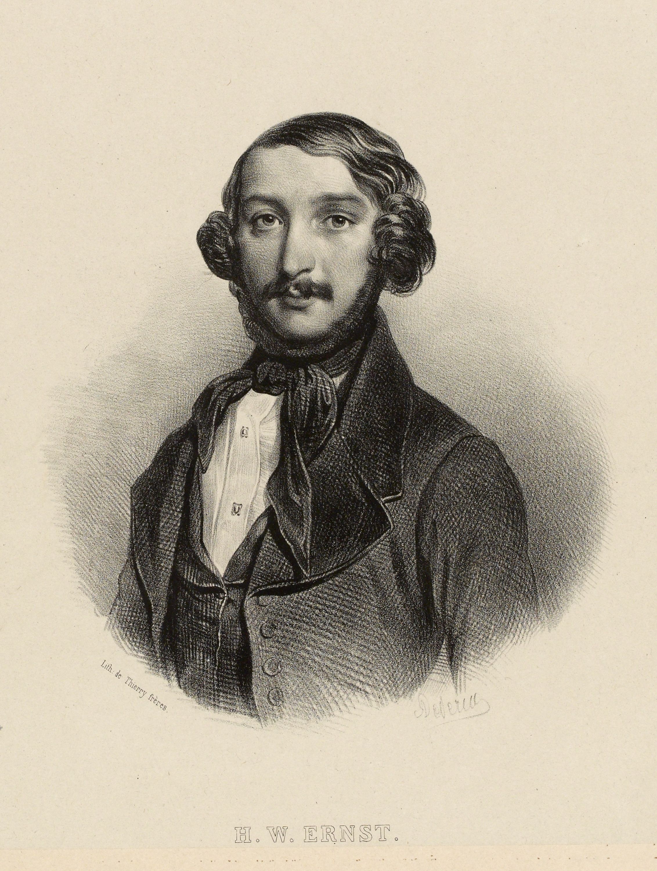 Achille Devéria, Portrait de H. W. Ernst, violoniste