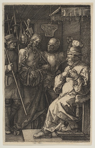 Albrecht Dürer, Christ before Caiaphas, from "The Passion"