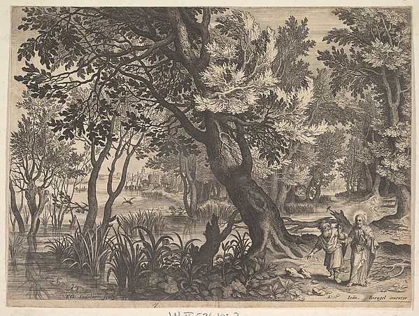 Aegidius Sadeler II, Landscape with Christ Tempted by the Devil