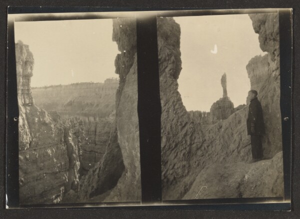 Louis Fleckenstein, [Double Frame - Rocky Landscape / Man in Rocky Landscape]