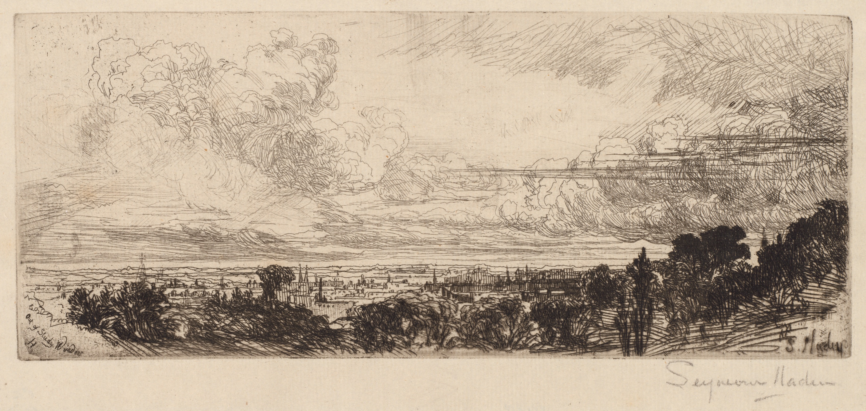 Francis Seymour Haden, Out of Studio Window