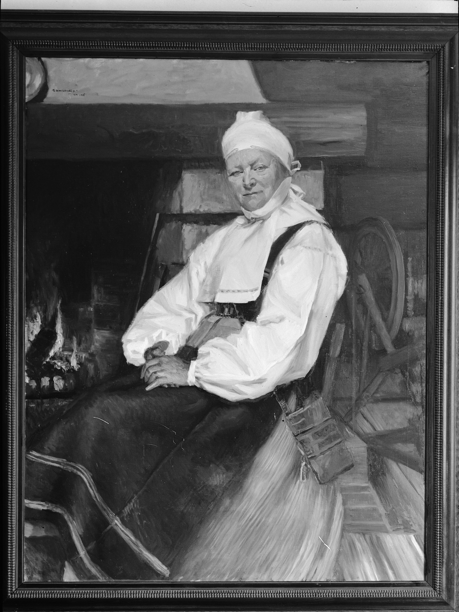Paul Sandberg, Oljemålning - porträtt av kvinna, Uppsala 1945