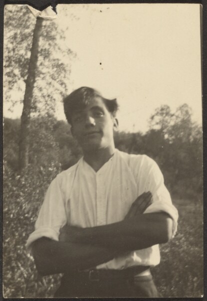 Louis Fleckenstein, [Young Boy Standing in Trees]