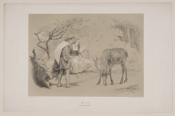 Lorenz Frølich, Korset, pag. 299, illustration til Christian Winthers "Hjortens Flugt"
