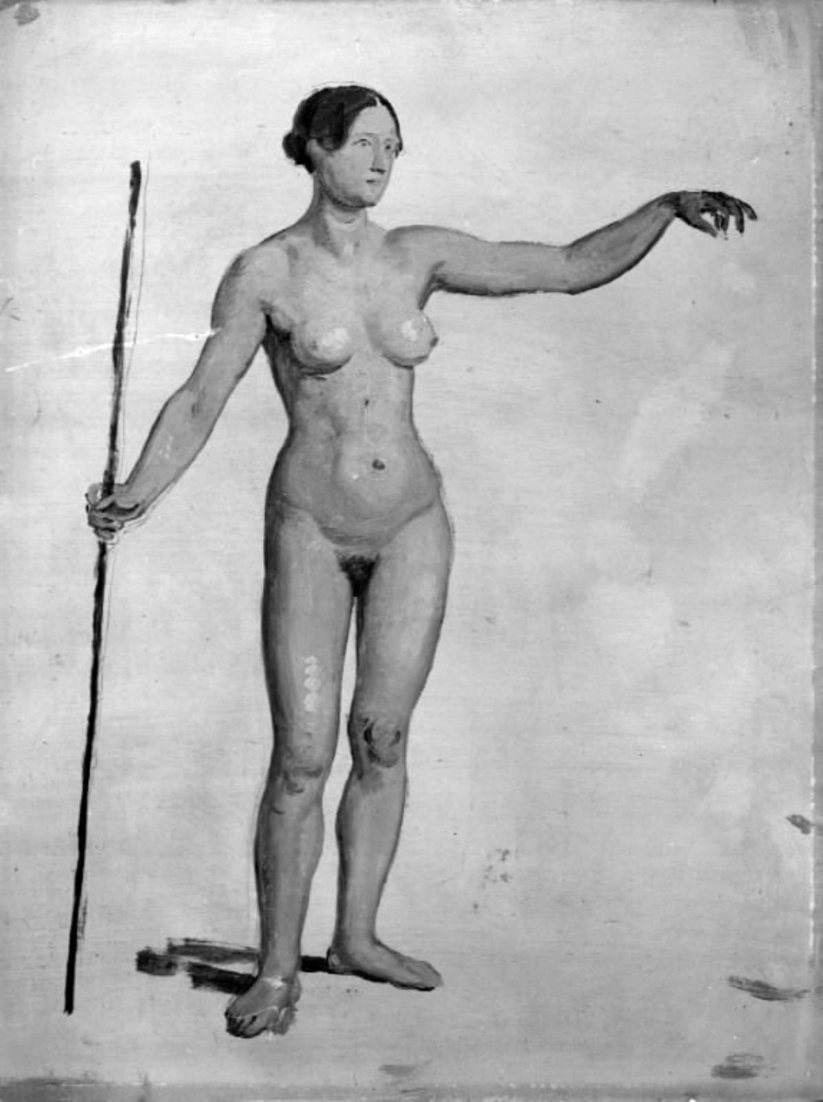 Constantin Hansen, Stående nøgen kvindelig model