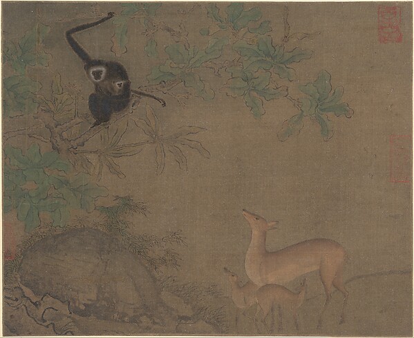 Unidentified artist, Gibbons and Deer