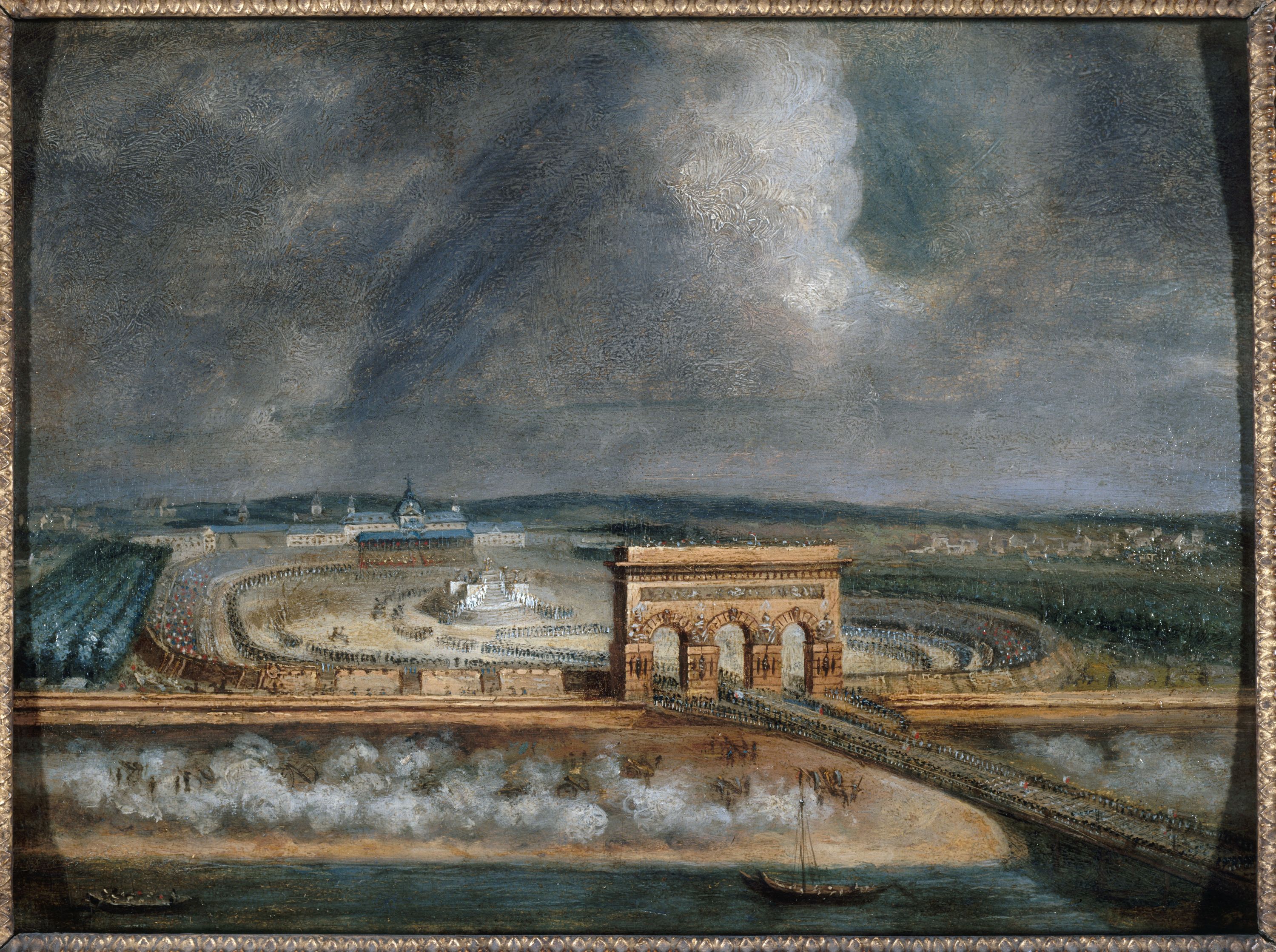 Anonyme, La Fête de la fédération, vue de la colline de Chaillot, le 14 juillet 1790.