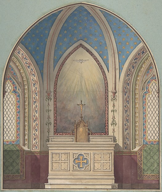 Jules-Edmond-Charles Lachaise, Design for Altar, Saint Clotilde