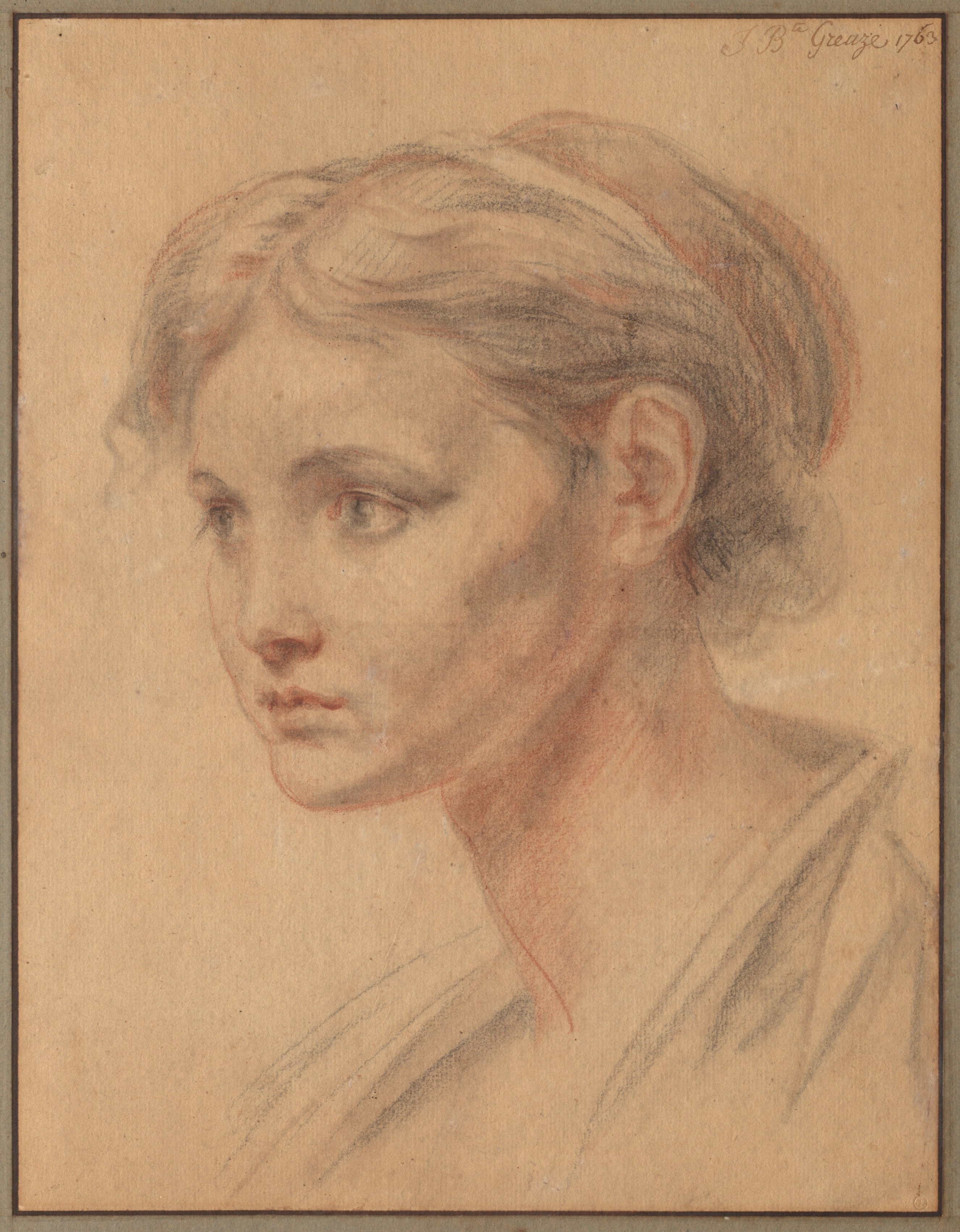 Jean-Baptiste Greuze, Head of a Girl