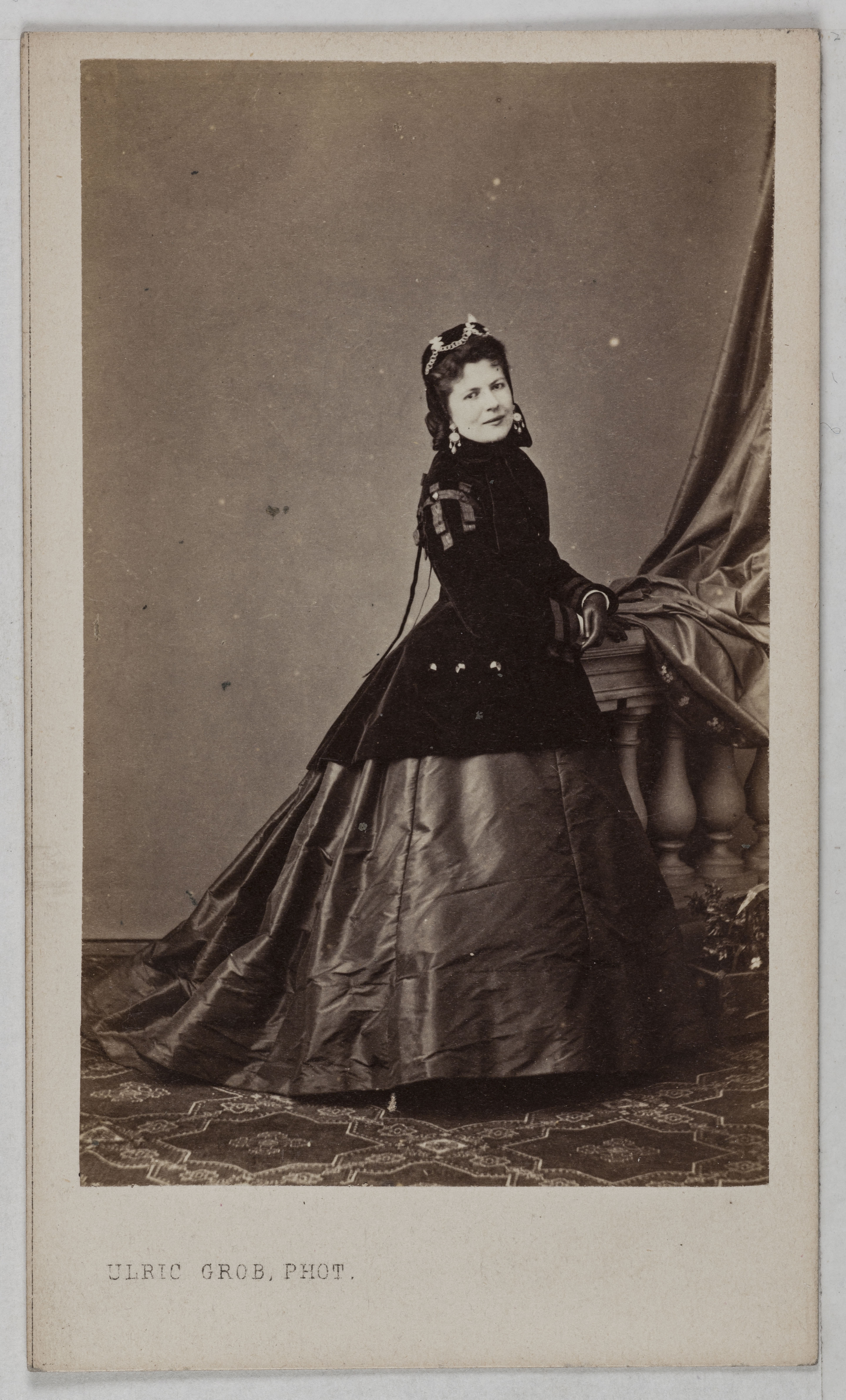 Ulric Grob, Portrait d'Emilie Keller ( -1889), (actrice aux théâtres des Variétés et du Palais-Royal)