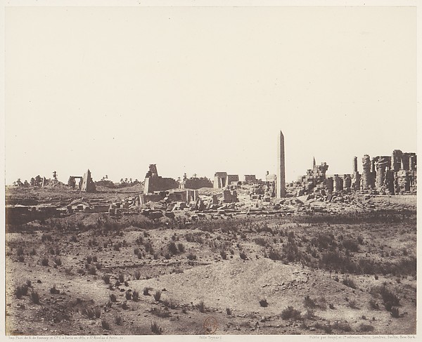 Félix Teynard, Karnak (Thèbes), Vue Générale des Ruines Prise du Nord-Est, en V