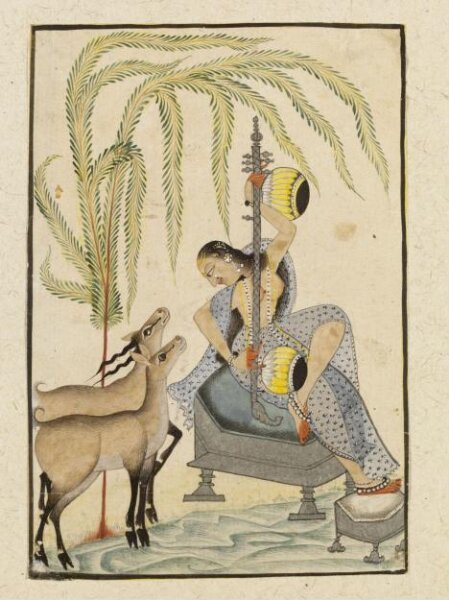 Unknown, Lady playing on a vina