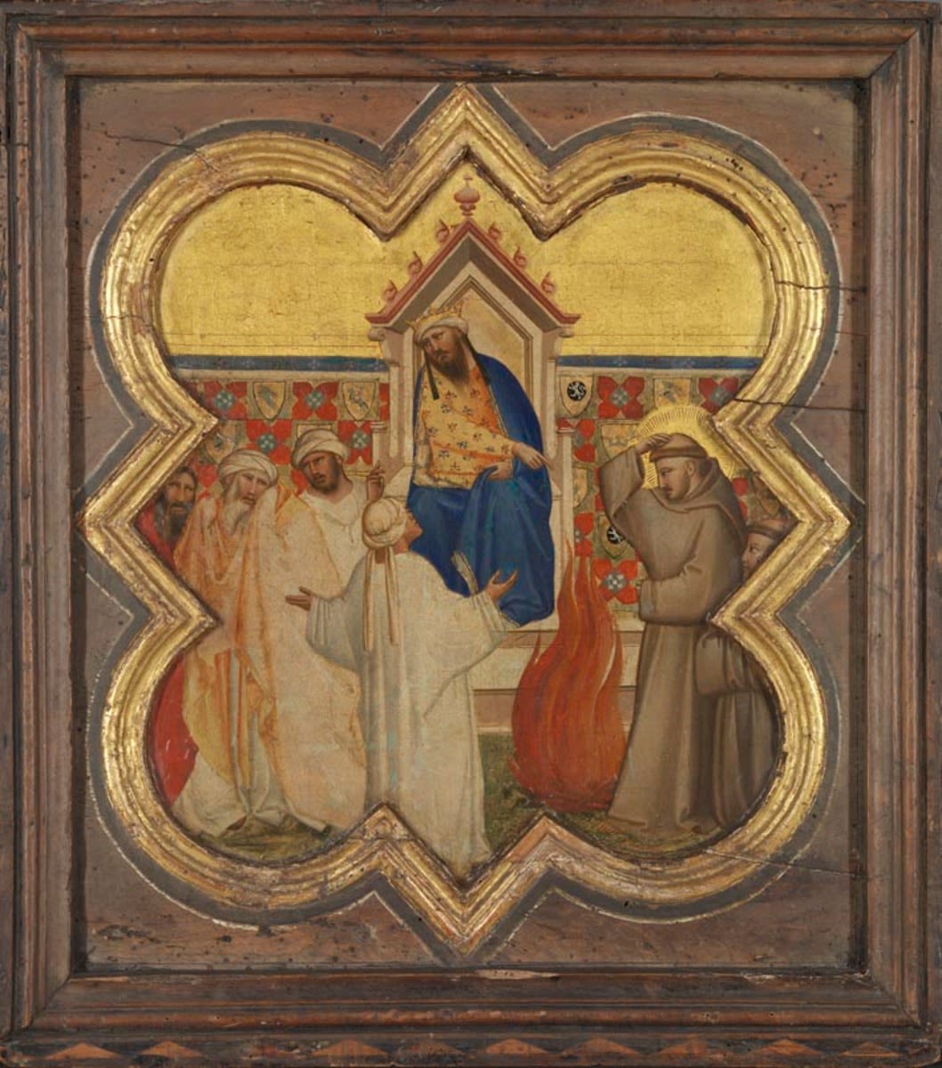 Taddeo Gaddi, Saint Francis and the Trial by Fire before the Sultan