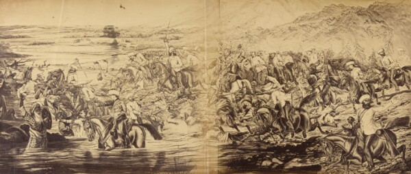 Felice Beato, [Copy of a Sketch of Colonel Crealock's Engagement in India]