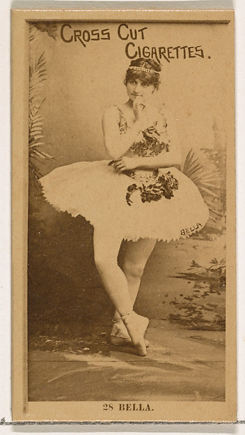 W. Duke, Sons & Co., Card Number 28, Bella, from the Actors and Actresses series (N145-2) issued by Duke Sons & Co. to promote Cross Cut Cigarettes