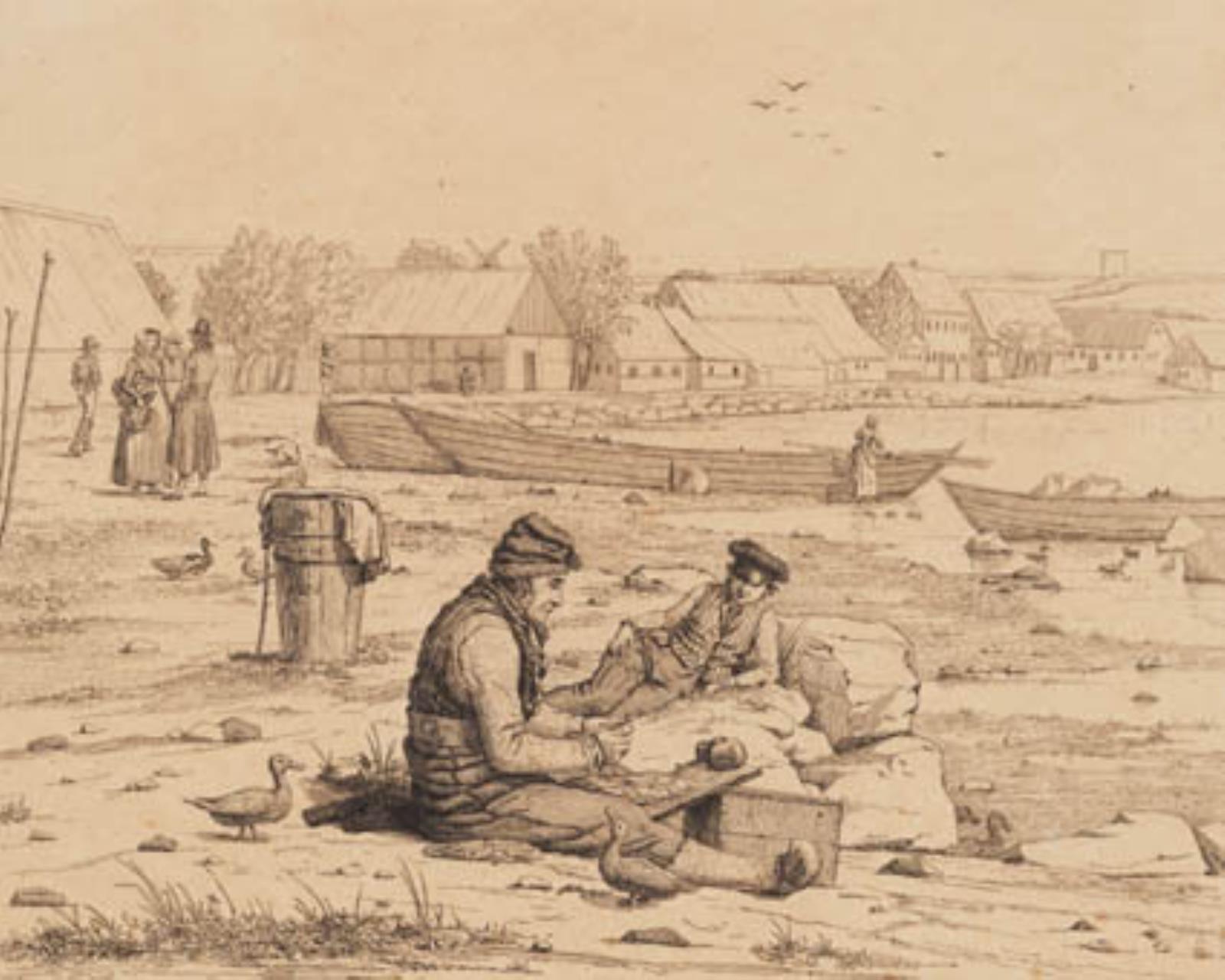 Martinus Rørbye, Strandgaden i Thisted. 1830