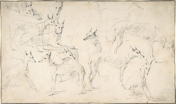 David Teniers the Younger, Studies of Hounds