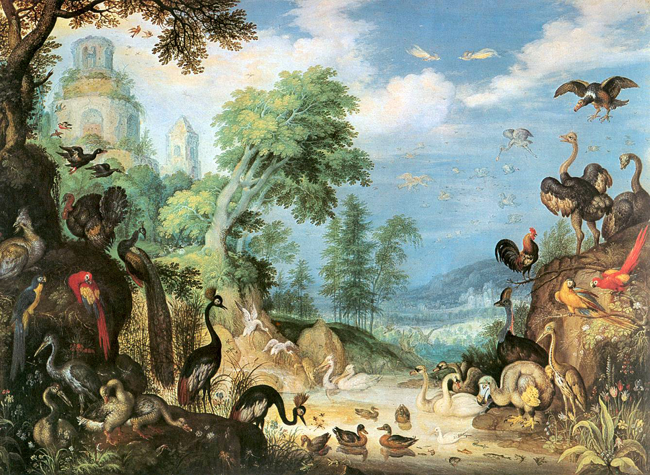 Roelant Savery, Landscape with Birds