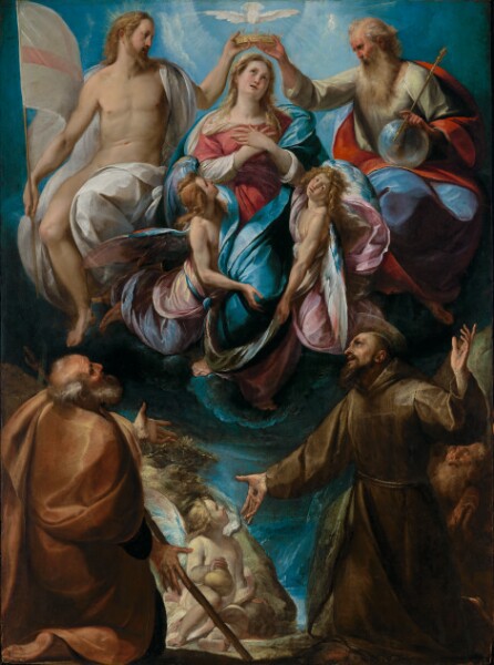 Giulio Cesare Procaccini, The Coronation of the Virgin with Saints Joseph and Francis
