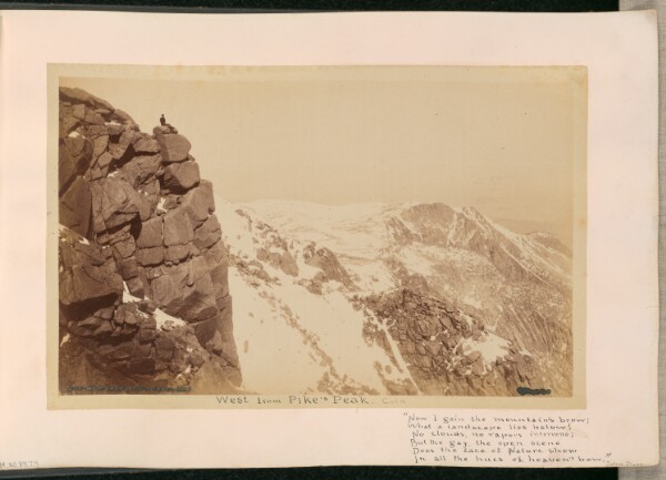 William Henry Jackson, West from Pike's Peak. Colorado