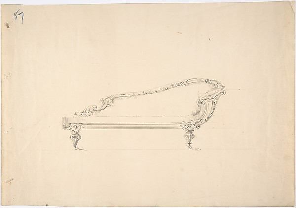 Anonymous, British, 19th century, Design for a One-armed Sofa