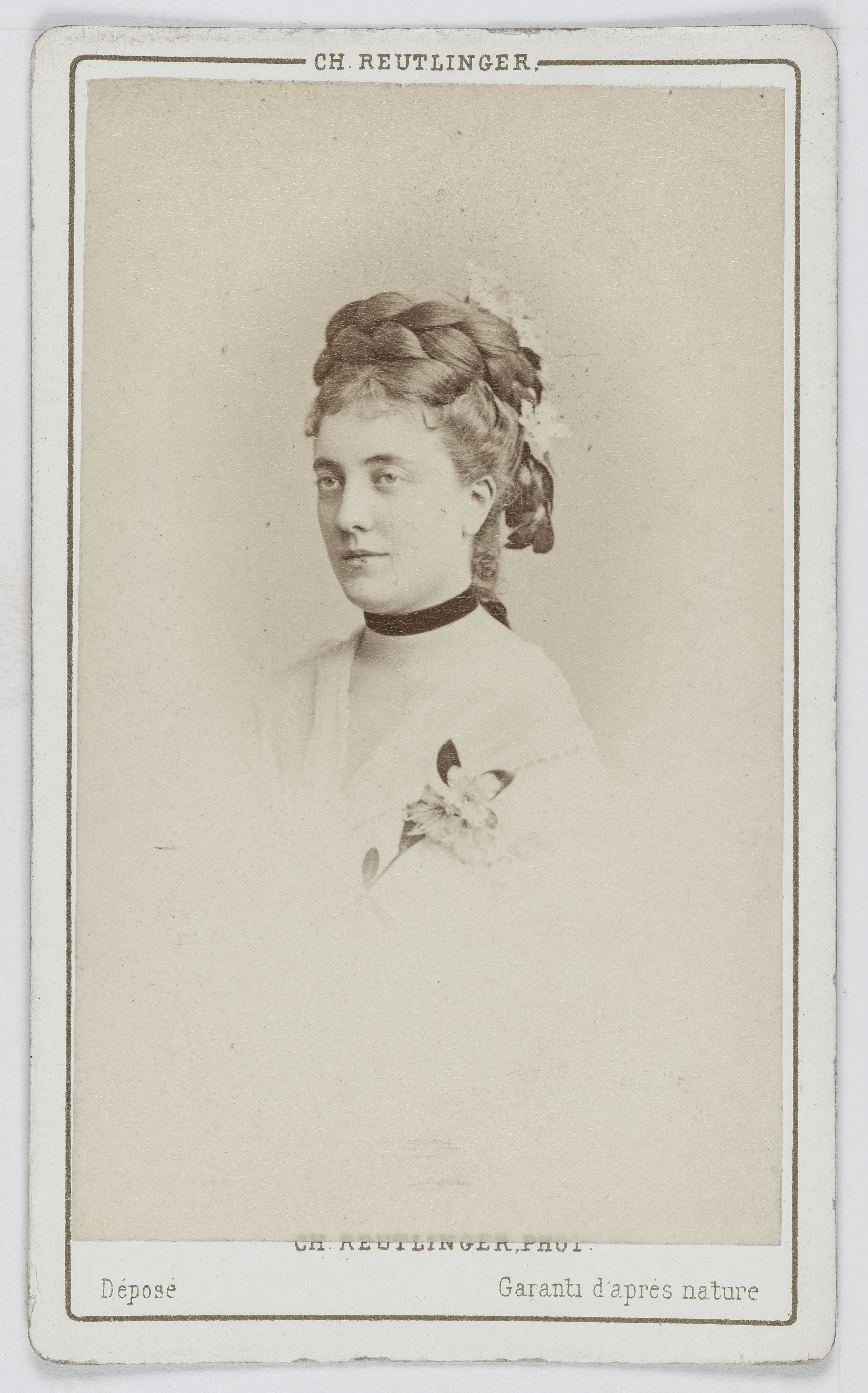Charles Reutlinger, Portrait de Spellier, actrice au Théâtre du Gymnase en 1872.